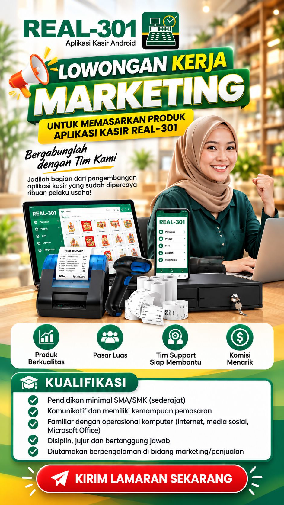Banner Poster Lowongan Kerja Marketing